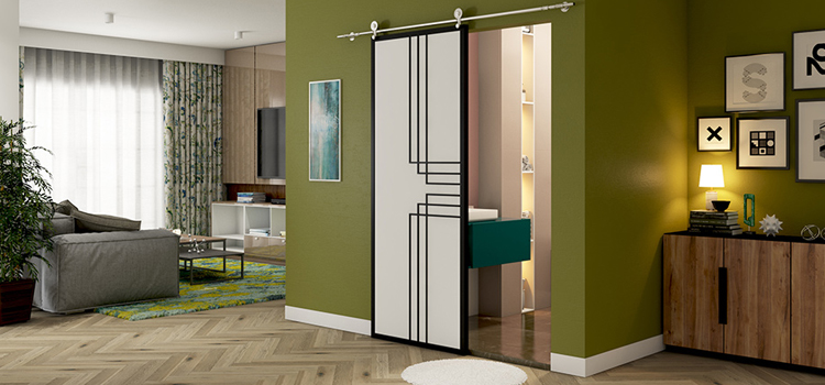 sliding bathroom door installation in Opa-locka